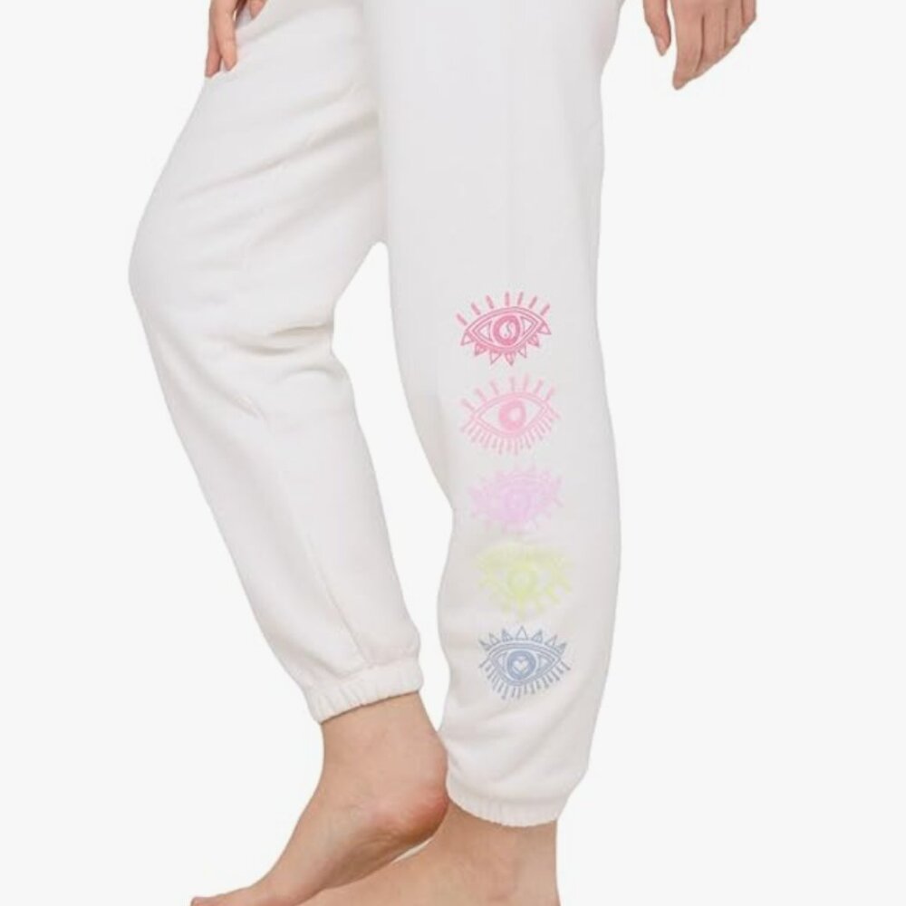 Spiritual Gangster All Eyes Luna Sweatpant- White